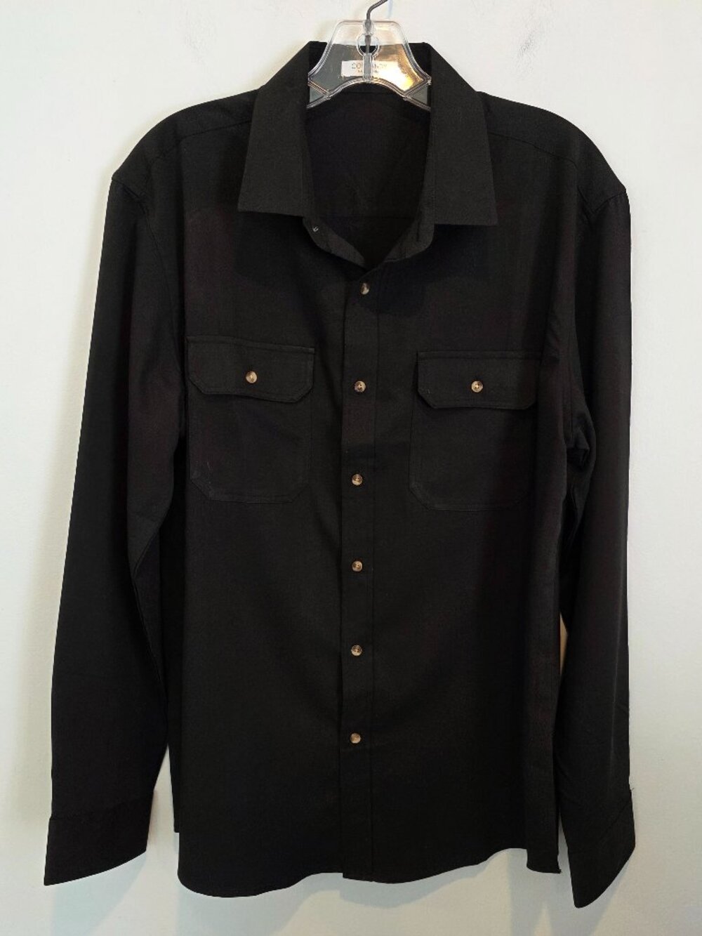 Coofandy Men's Black Dress Shirt, Size M, Like New